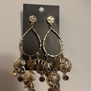 Gold statement earrings